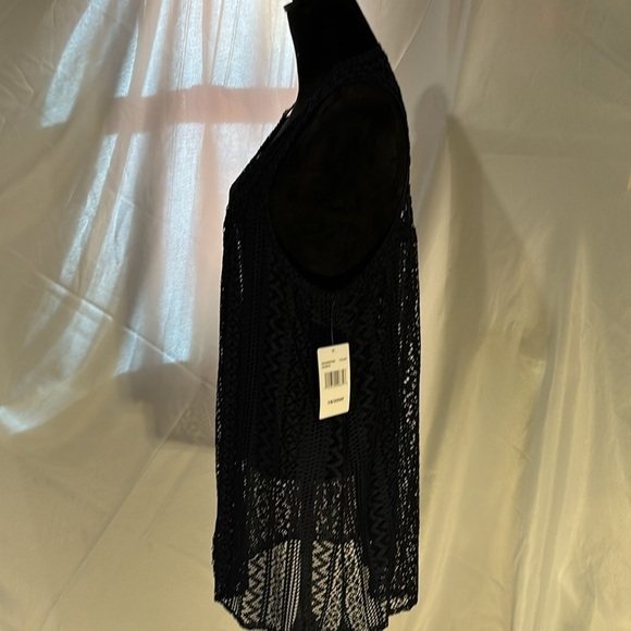 Kimono / Coverup  Detailed Lace Open Front Sleeveless Size 18/20 - Picture 2 of 8